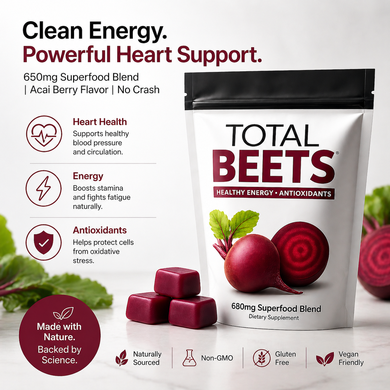 MyGoodDose™ Total Beets – Clean Energy + Heart Support