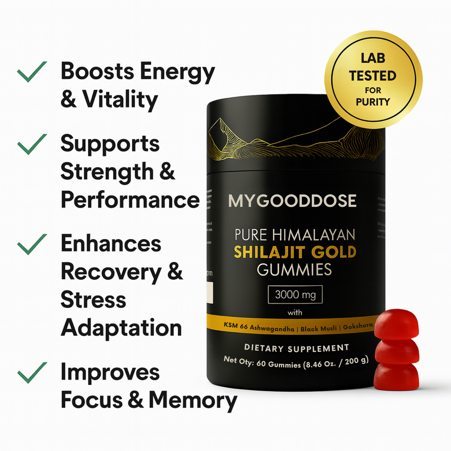 MyGoodDose™  - Pure Himalayan Shilajit Gold Gummies