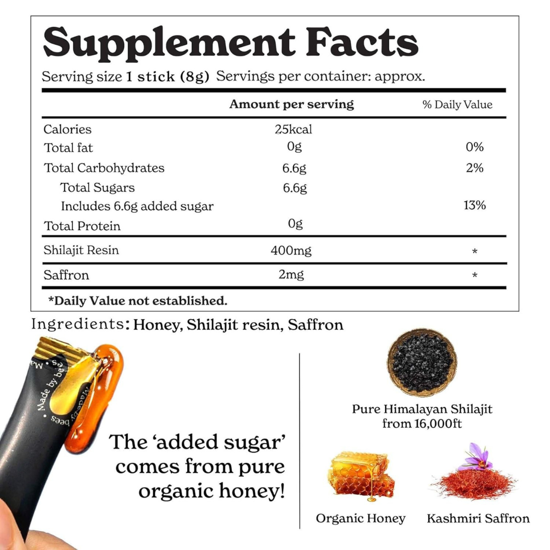 MyGoodDose™ Pure Shilajit Honey Sticks